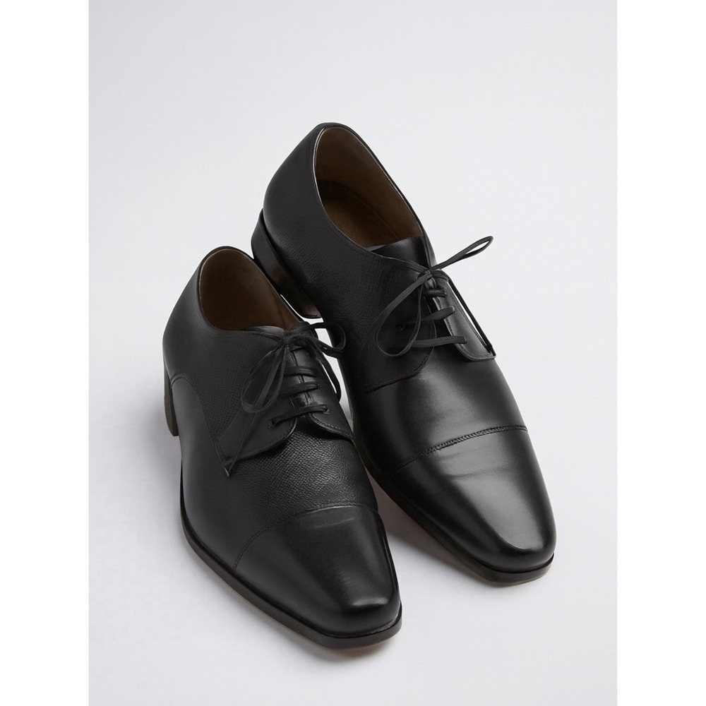 Florsheim Postino Cap Toe Oxford Mens Size 10.5 Black Premium Leather Dressy
